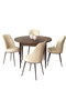 Hanah Home Juego de Mesa y Sillas de 5 Piezas Barroco y Crema